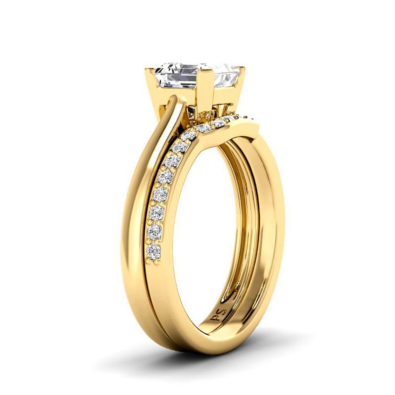 0.70-3.20 CT Round & Ascher Cut Lab Grown Diamonds - Bridal Set - Primestyle.com