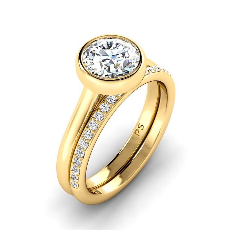 0.70-6.20 CT Round Cut Diamonds - Bridal Set