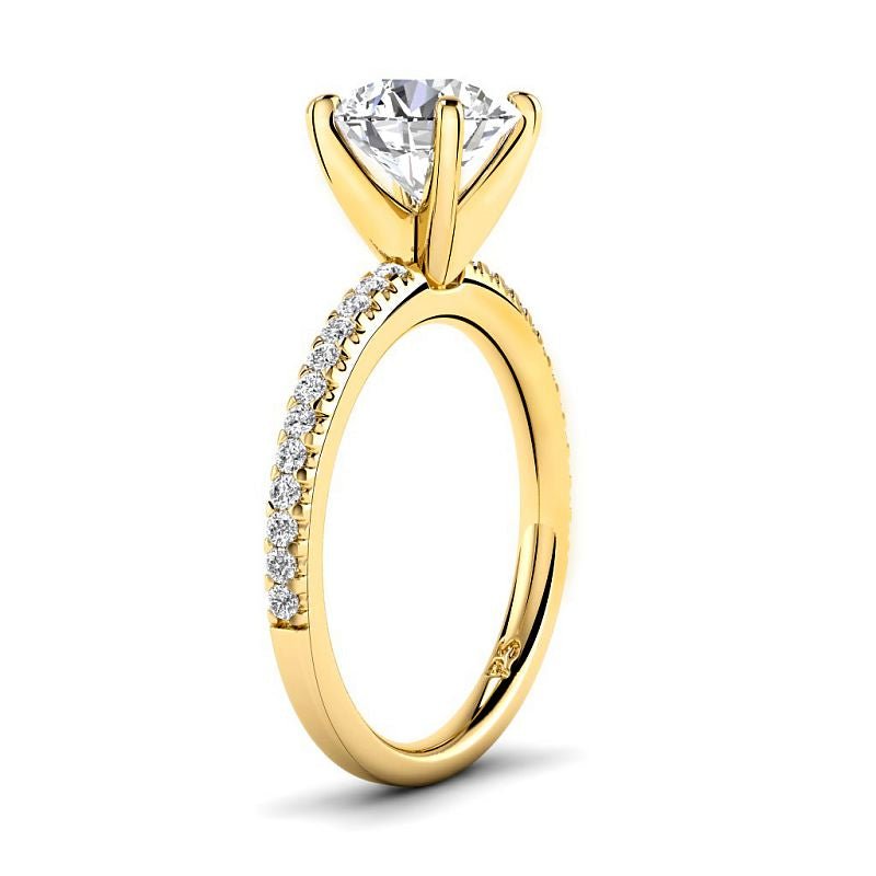 0.70-3.20 CT Round Cut Lab Grown Diamonds - Engagement Ring - Primestyle.com
