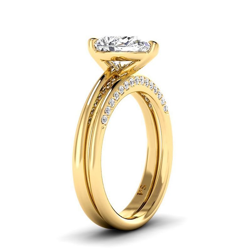 0.70 - 6.20 CT Pear & Round Cut Diamonds - Bridal Set - Primestyle.com