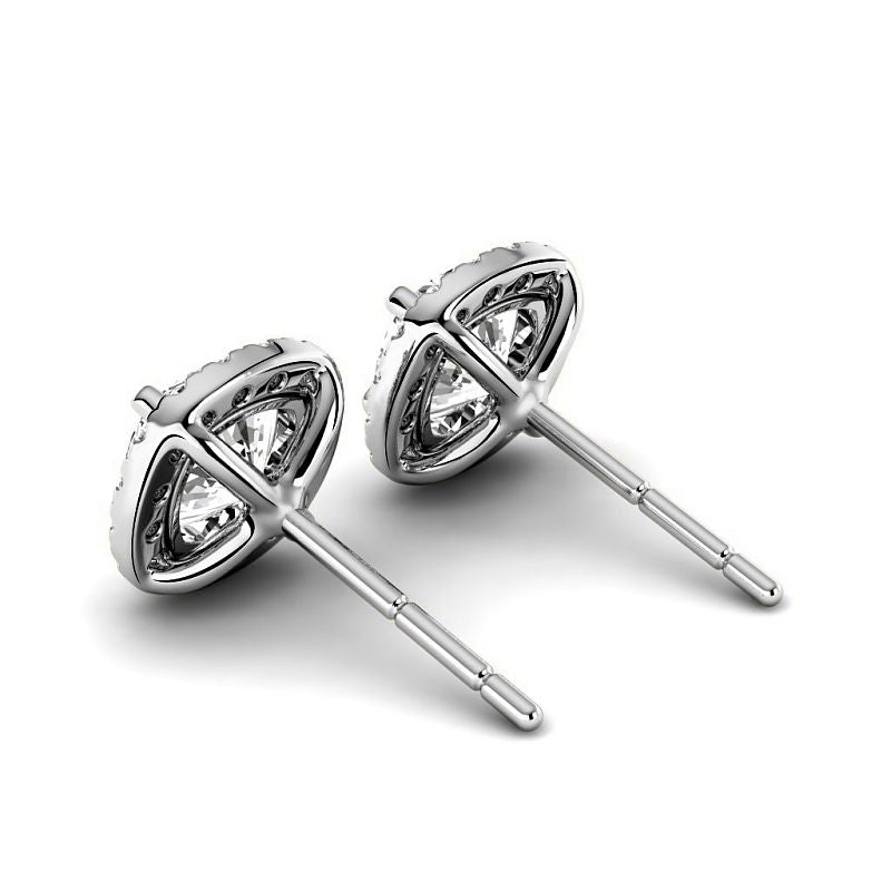 0.70-5.10 CT Cushion & Round Cut Diamonds - Stud Earrings
