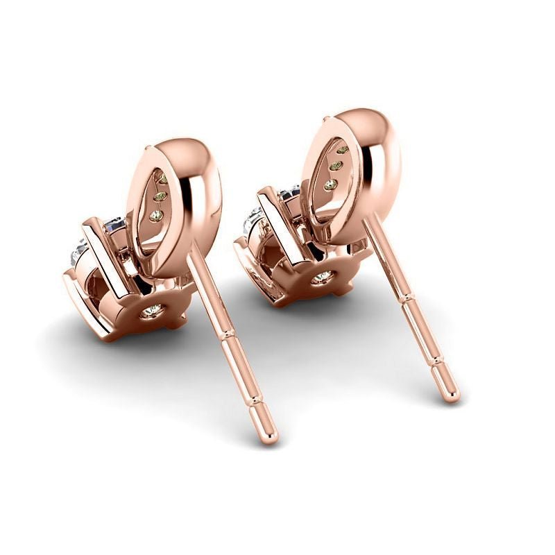 0.70 - 5.10 CT Round Cut Lab Grown Diamonds - Stud Earrings - Primestyle.com