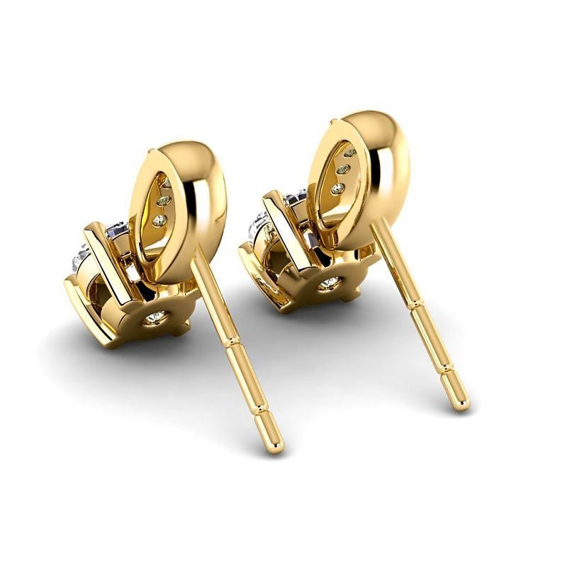 0.70 - 5.10 CT Round Cut Lab Grown Diamonds - Stud Earrings - Primestyle.com