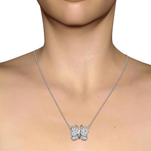0.70 CT Round Cut Natural Diamonds - Diamond Pendants