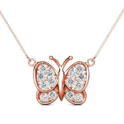 0.70 CT Round Cut Natural Diamonds - Diamond Pendants