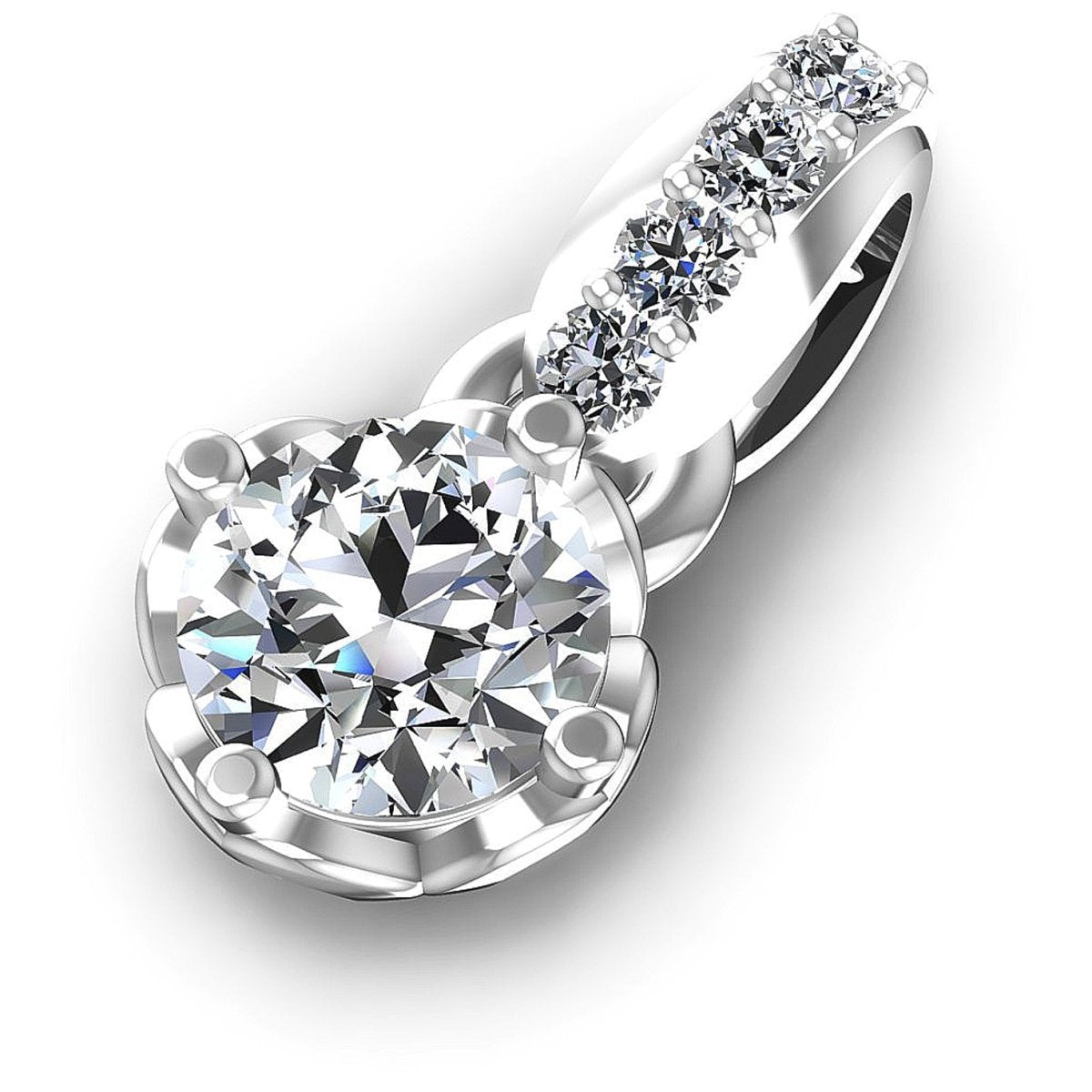 0.70 CT Round Cut Diamonds - Fashion Pendant - Primestyle.com