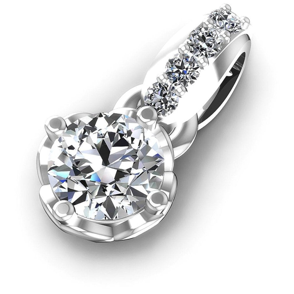 0.70 CT Round Cut Natural Diamonds - Fashion Pendants
