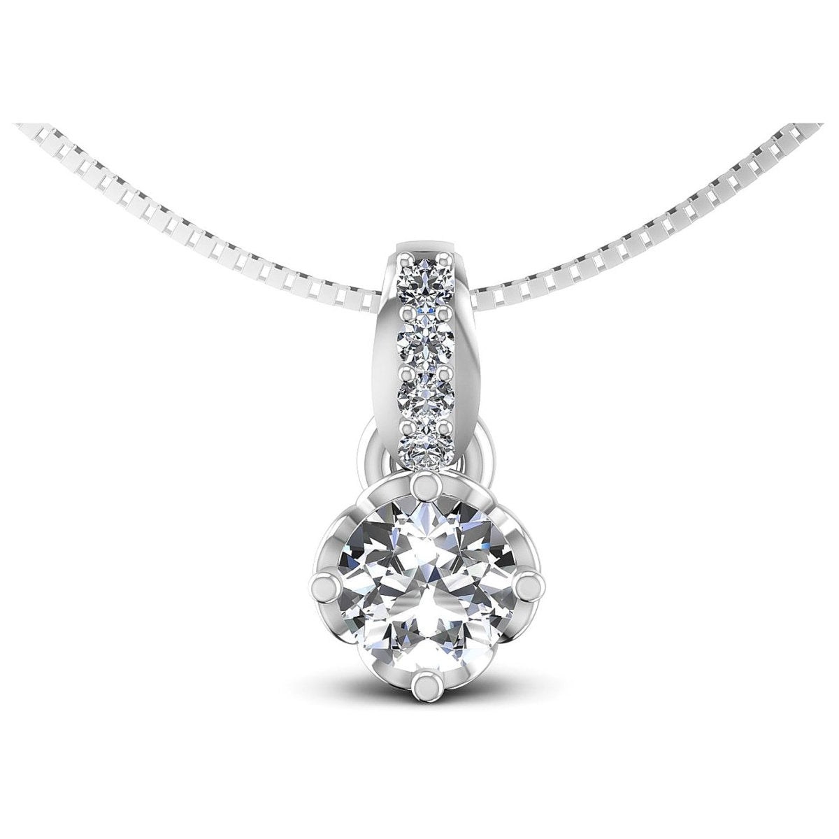 0.70 CT Round Cut Diamonds - Fashion Pendant - Primestyle.com