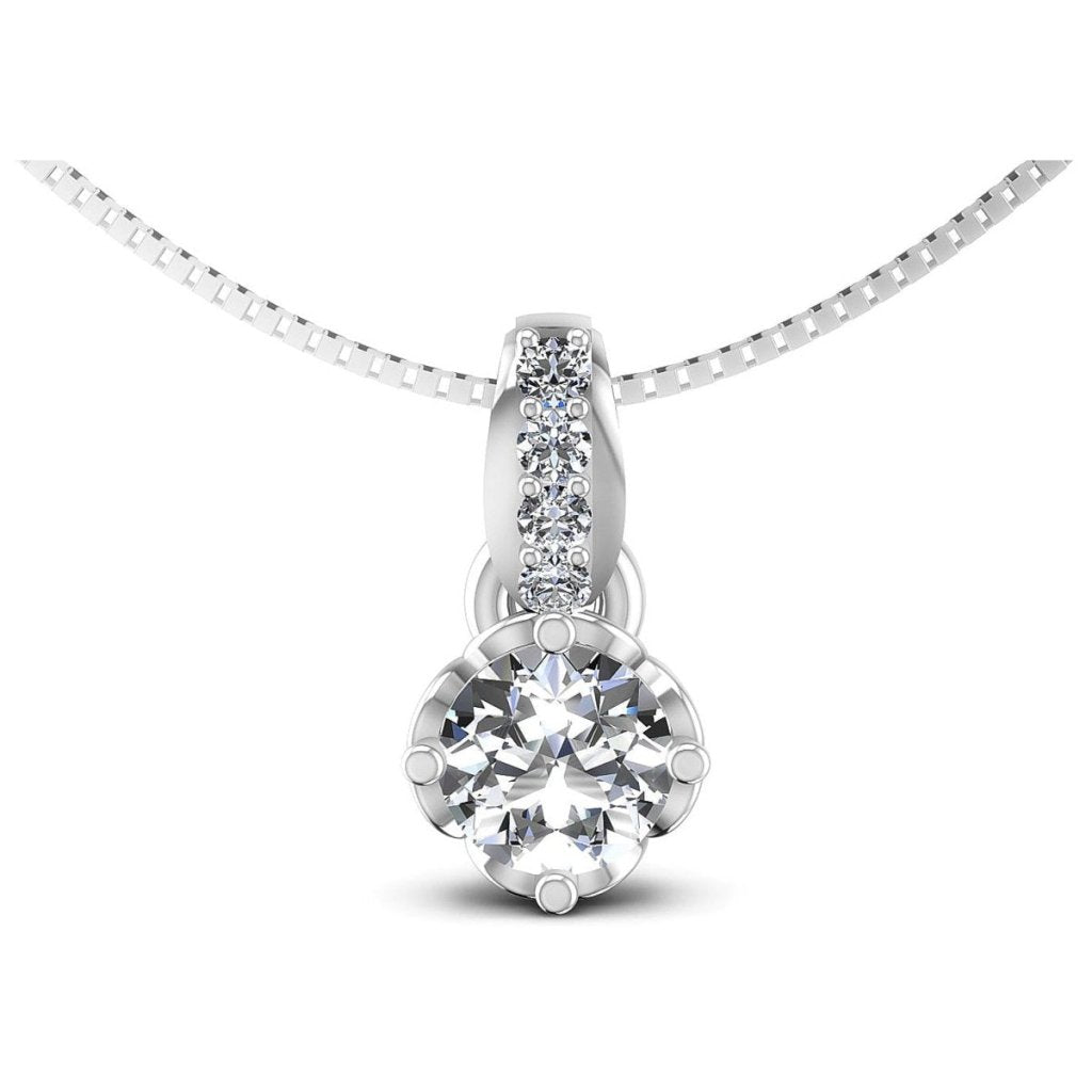 0.70 CT Round Cut Natural Diamonds - Fashion Pendants - Primestyle.com