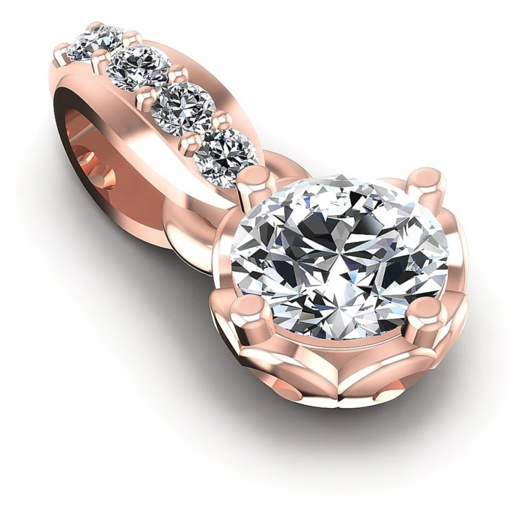 0.70 CT Round Cut Natural Diamonds - Fashion Pendants - Primestyle.com