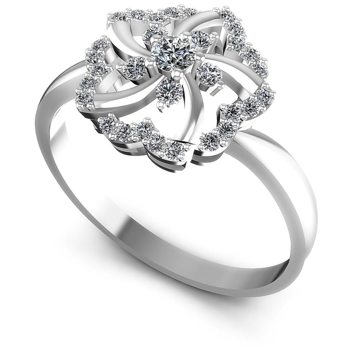 0.70 CT Round Cut Natural Diamonds - Fashion Rings