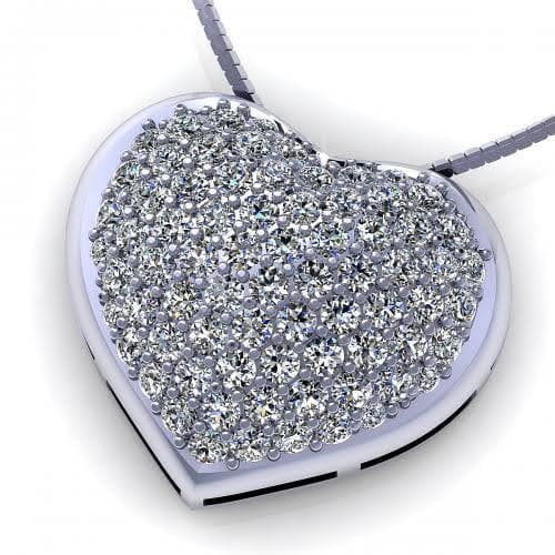 0.70 CT Round Cut Diamonds - Heart Pendant