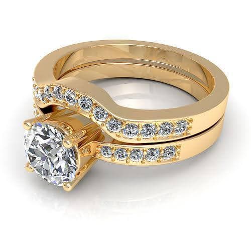 0.75-1.90 CT Round Cut Natural Diamonds - Bridal Set