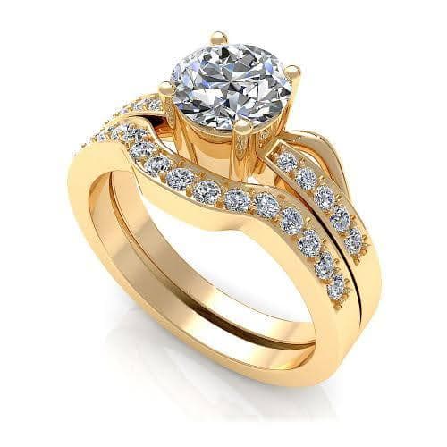 0.75-1.90 CT Round Cut Natural Diamonds - Bridal Set