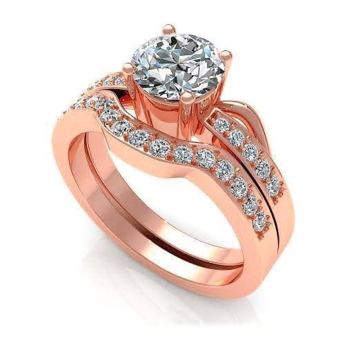 0.75-1.90 CT Round Cut Natural Diamonds - Bridal Set