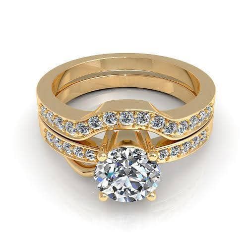 0.75-1.90 CT Round Cut Natural Diamonds - Bridal Set