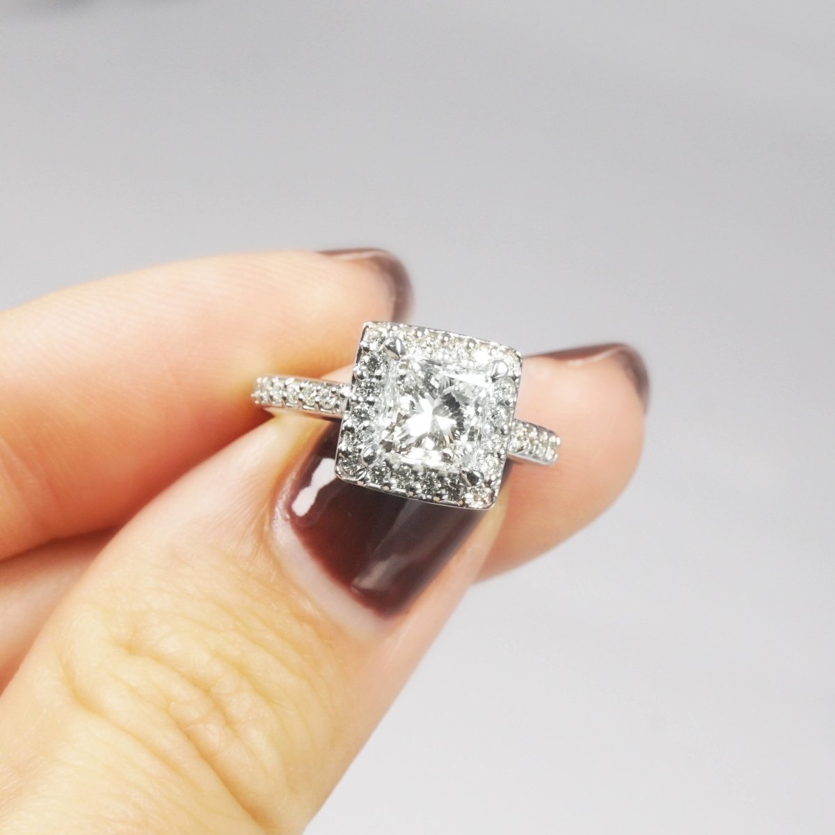 0.75-1.90 CT Round & Princess Cut Diamonds - Engagement Ring