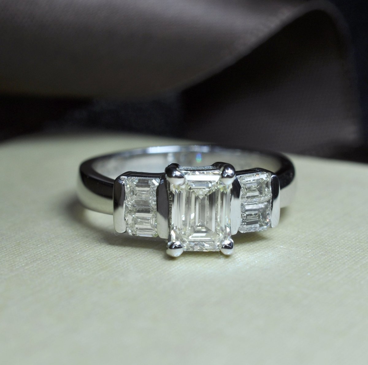 0.75-1.90 CT Taper &amp; Emerald Cut Diamonds - Engagement Ring - Primestyle.com