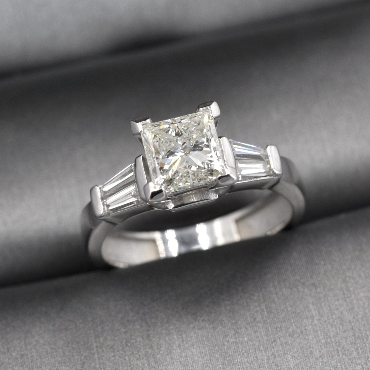 0.75-1.90 CT Taper & Princess Cut Diamonds - Engagement Ring