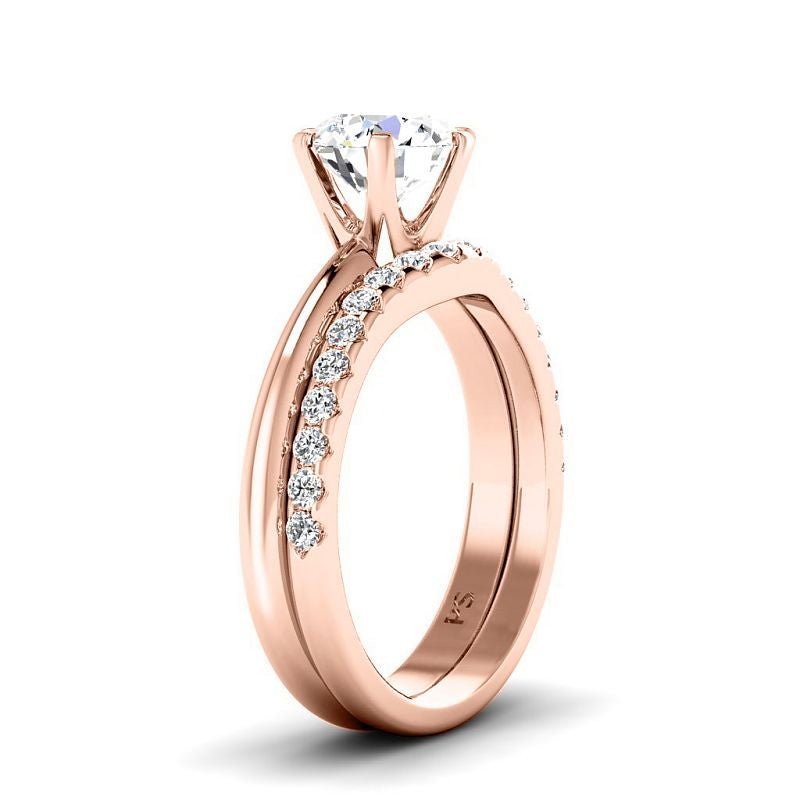 0.75-6.25 CT Round Cut Diamonds - Bridal Set