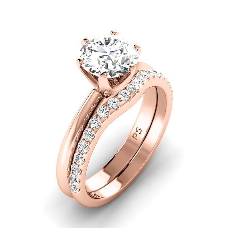 0.75 - 6.25 CT Round Cut Diamonds - Bridal Set - Primestyle.com