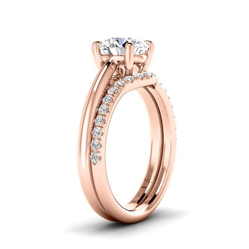 0.75-3.25 CT Round Cut Lab Grown Diamonds - Bridal Set - Primestyle.com
