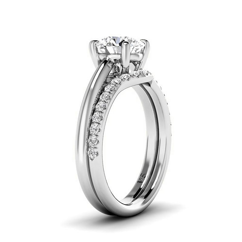 0.75-6.25 CT Round Cut Diamonds - Bridal Set