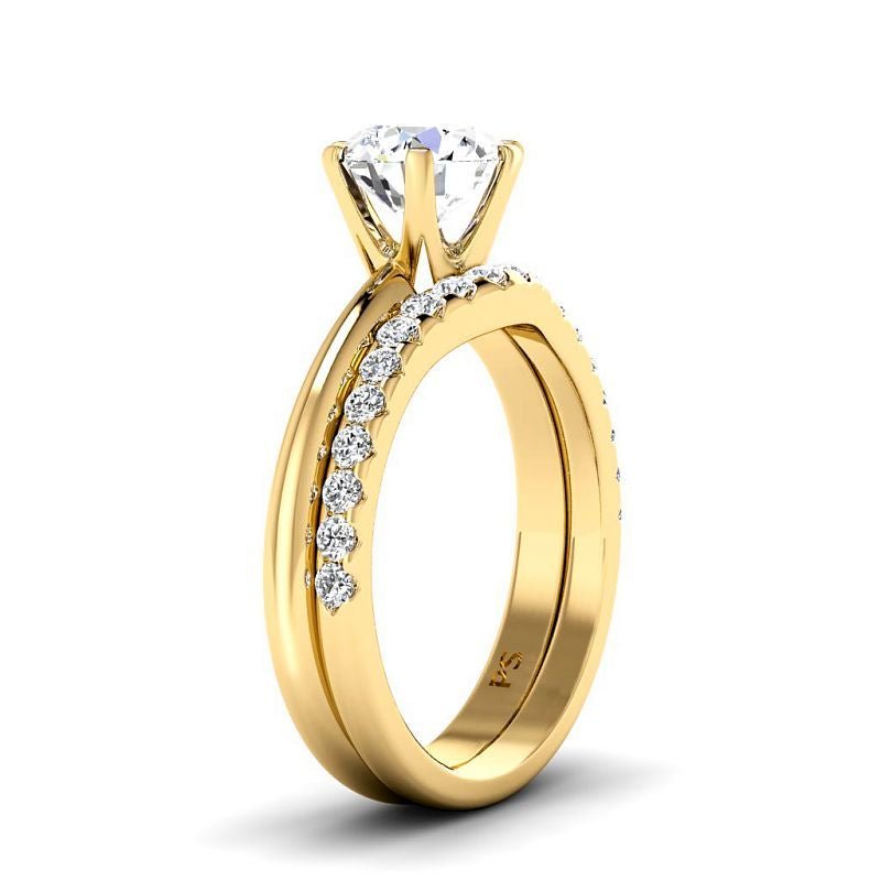 0.75-6.25 CT Round Cut Diamonds - Bridal Set