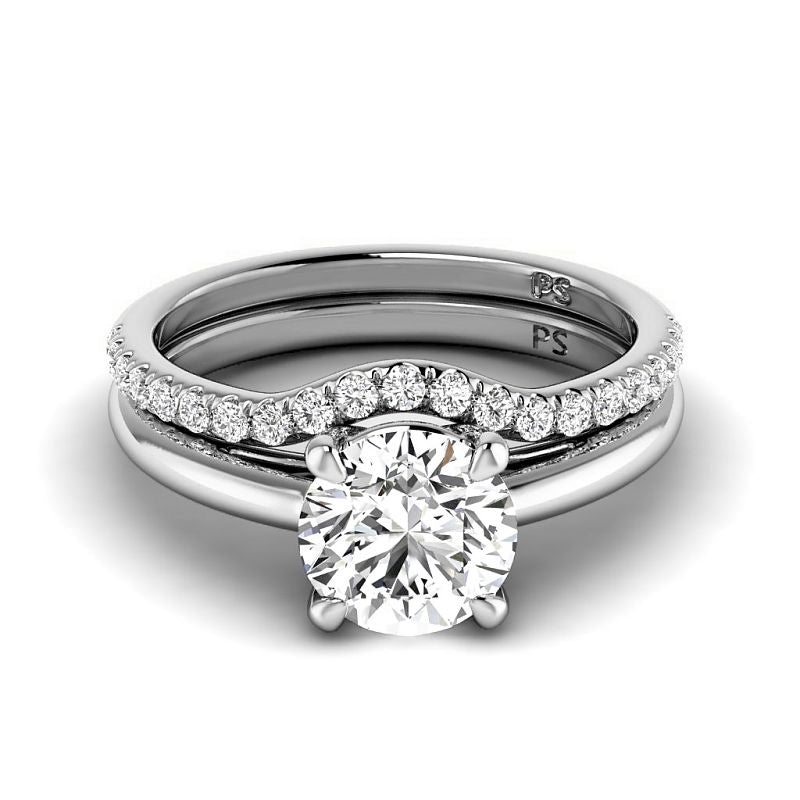 0.75-6.25 CT Round Cut Diamonds - Bridal Set