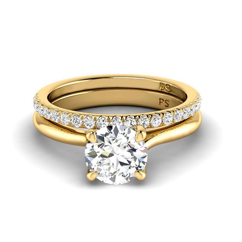 0.75-6.25 CT Round Cut Diamonds - Bridal Set