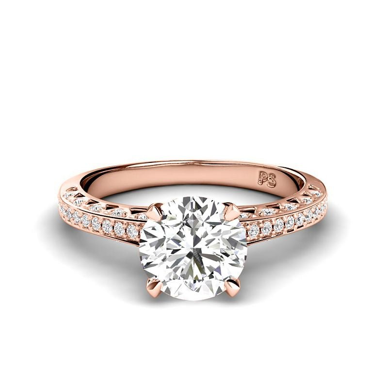 0.75-3.25 CT Round Cut Lab Grown Diamonds - Engagement Ring