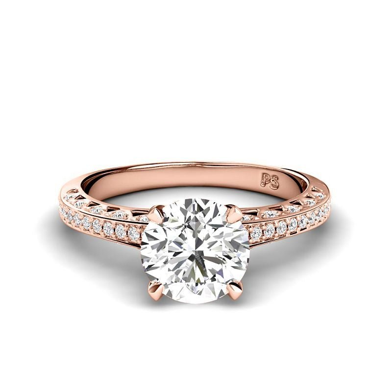 0.75-6.25 CT Round Cut Diamonds - Engagement Ring