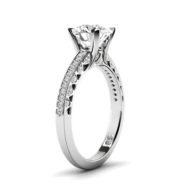 0.75-3.25 CT Round Cut Lab Grown Diamonds - Engagement Ring