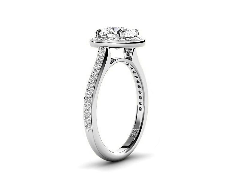 0.75-6.25 CT Round Cut Diamonds - Halo Rings