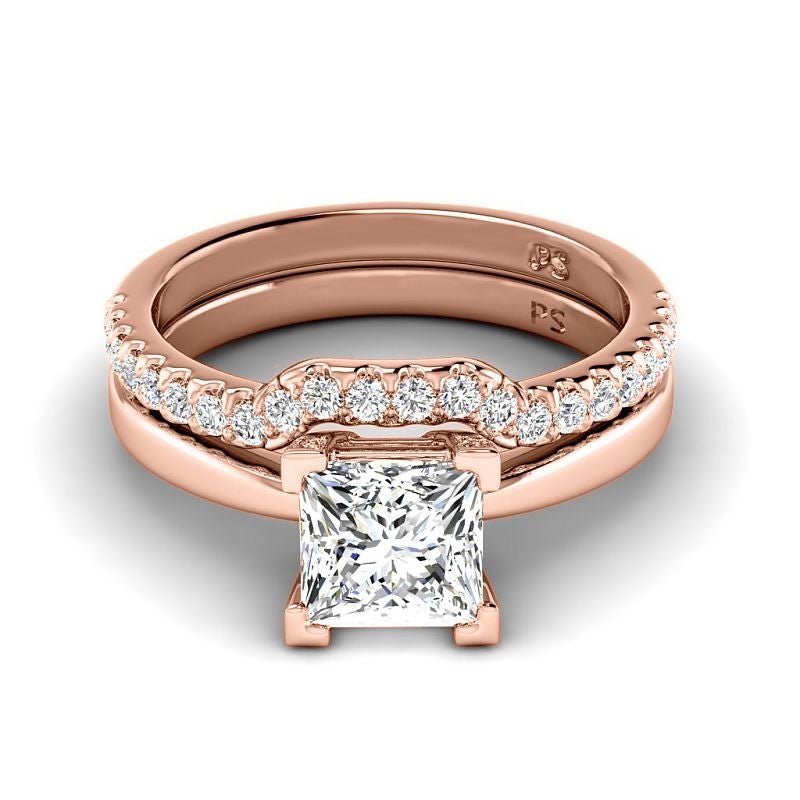 0.75-3.25 CT Round & Princess Cut Lab Grown Diamonds - Bridal Set - Primestyle.com