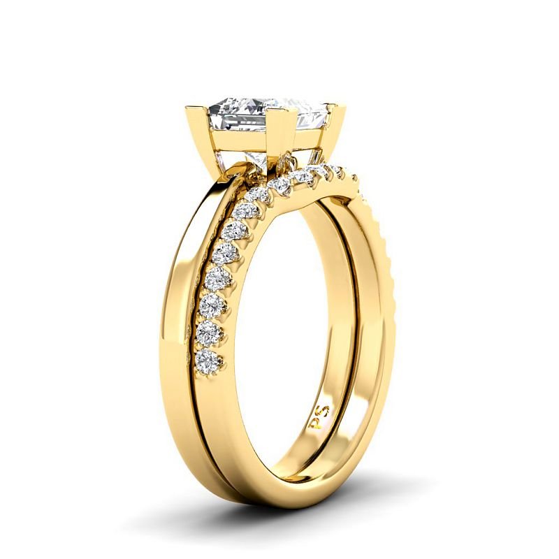 0.75-3.25 CT Round & Princess Cut Lab Grown Diamonds - Bridal Set - Primestyle.com