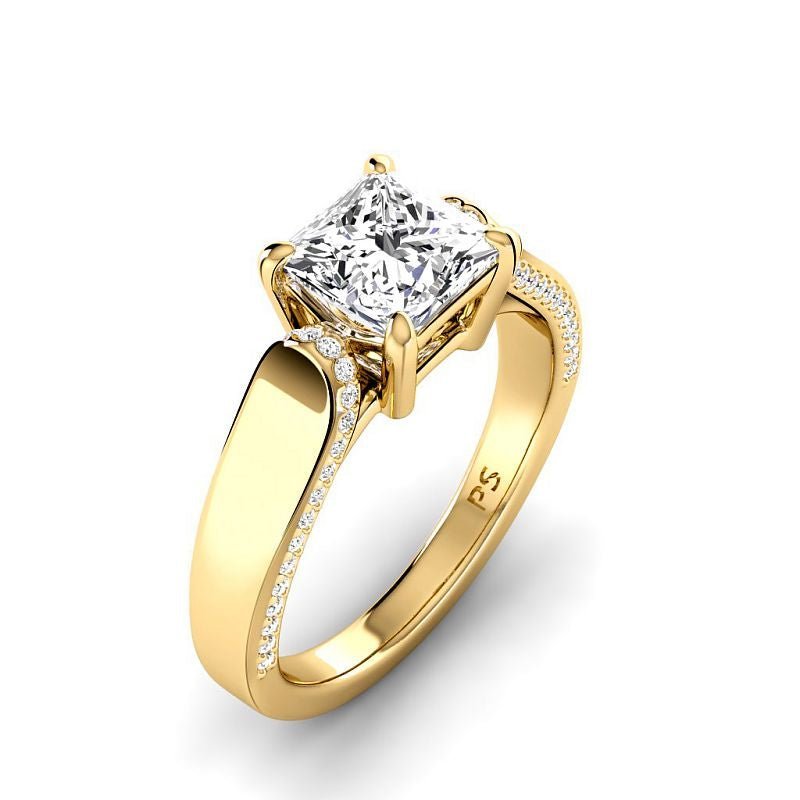 0.75-6.25 CT Princess & Round Cut Diamonds - Engagement Ring