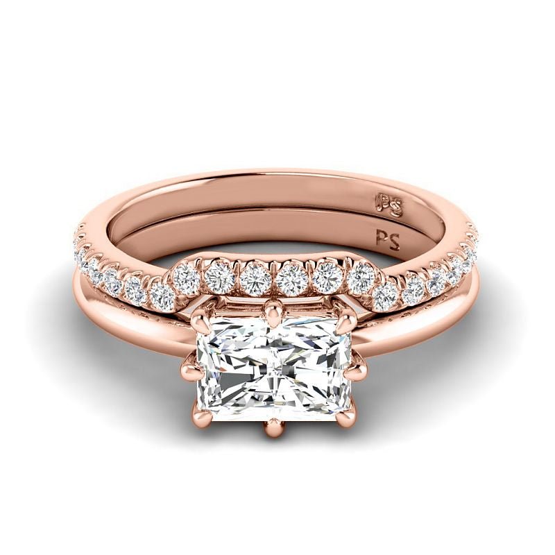 0.75-3.25 CT Round & Radiant Cut Lab Grown Diamonds - Bridal Set - Primestyle.com