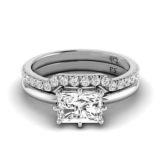 0.75-3.25 CT Round & Radiant Cut Lab Grown Diamonds - Bridal Set