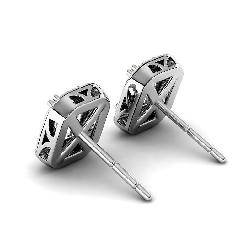 0.75-5.15 CT Round & Emerald Cut Lab Grown Diamonds - Stud Earrings - Primestyle.com