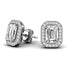 0.75-5.15 CT Round & Emerald Cut Lab Grown Diamonds - Stud Earrings - Primestyle.com