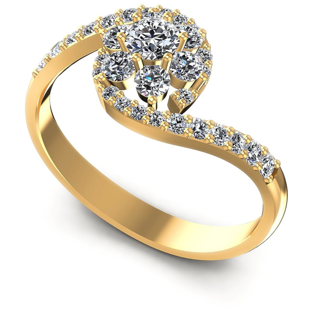 0.75 CT Round Cut Diamonds - Fashion Ring - Primestyle.com