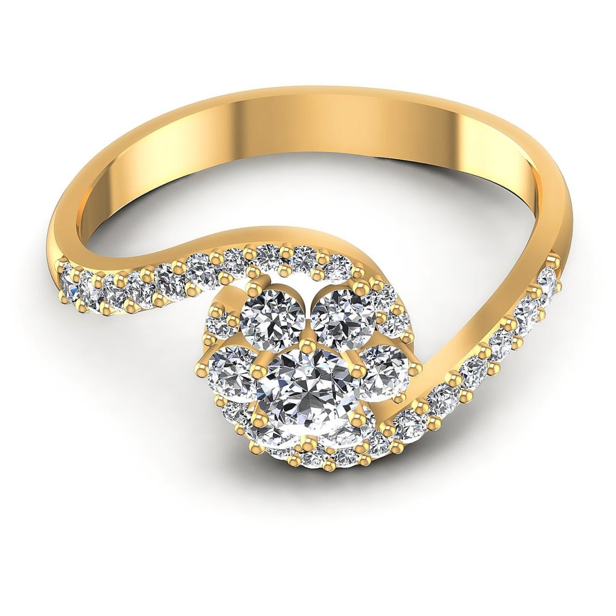 0.75 CT Round Cut Diamonds - Fashion Ring - Primestyle.com