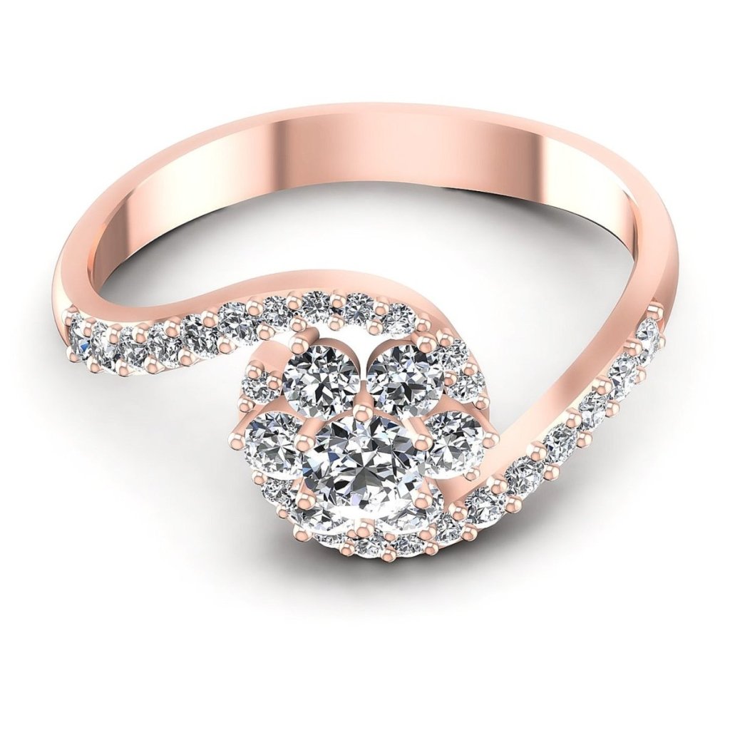 0.75 CT Round Cut Natural Diamonds - Fashion Rings