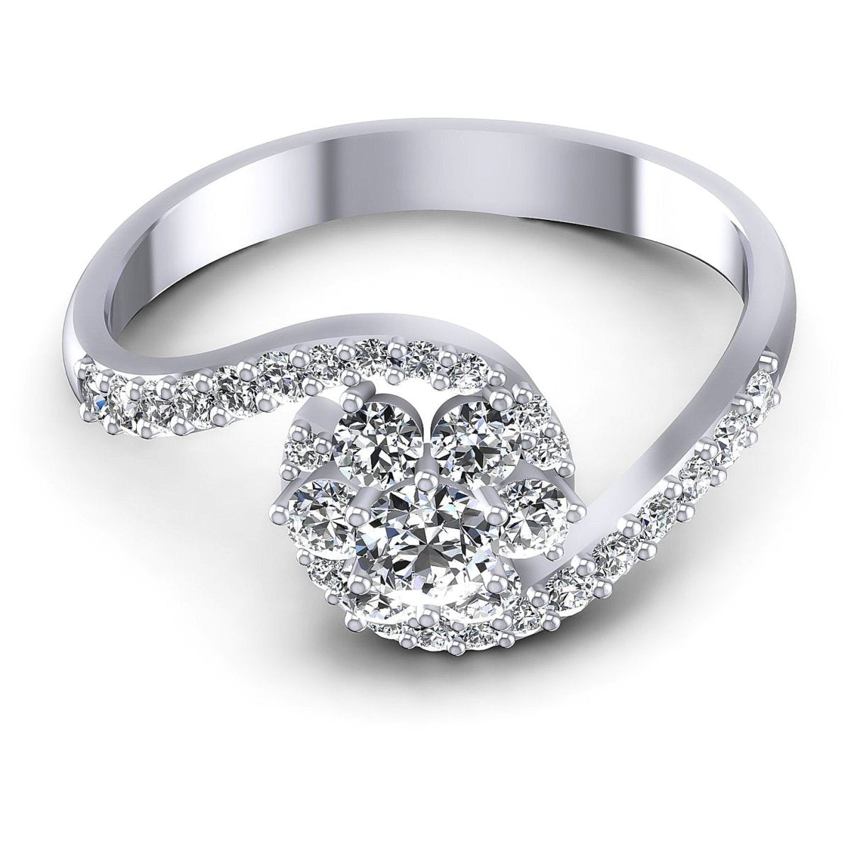 0.75 CT Round Cut Natural Diamonds - Fashion Rings