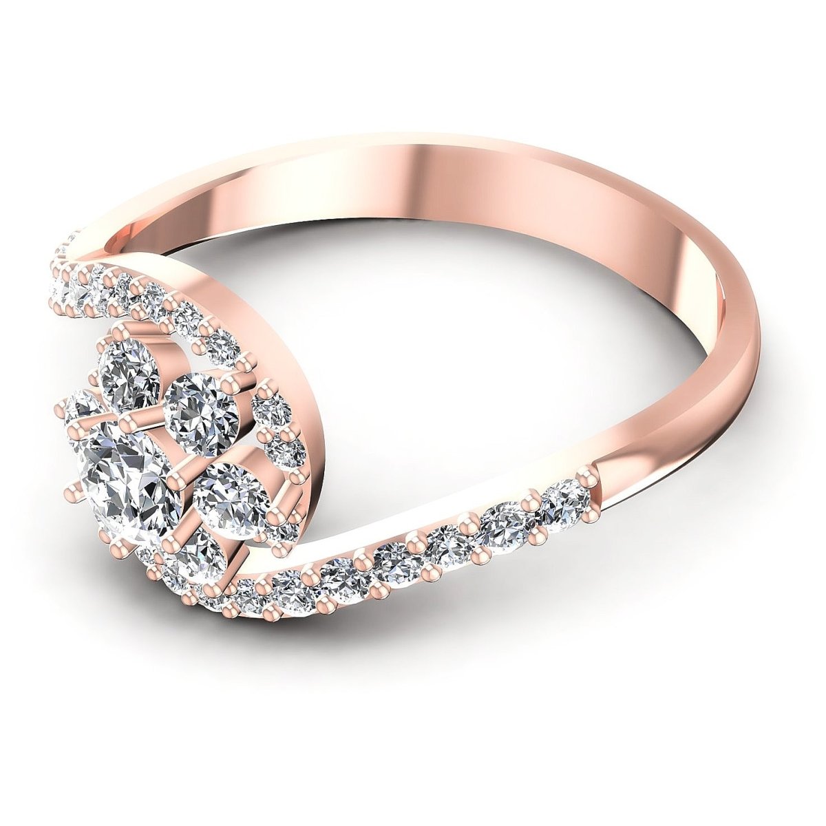 0.75 CT Round Cut Diamonds - Fashion Ring - Primestyle.com