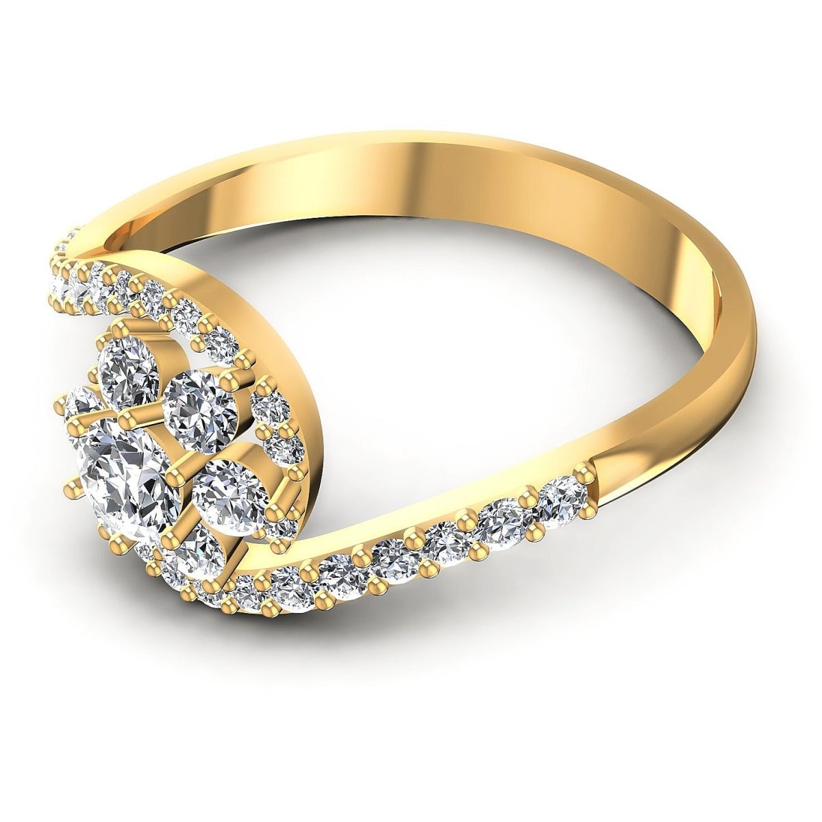 0.75 CT Round Cut Diamonds - Fashion Ring - Primestyle.com