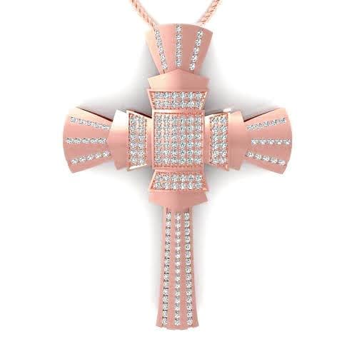 0.75 CT Round Cut Diamonds - Religious Pendant - Primestyle.com