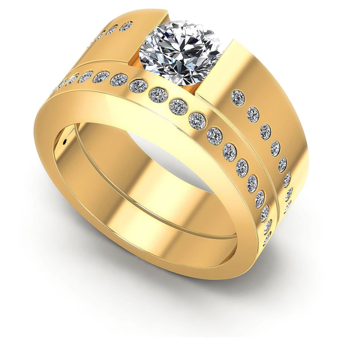 0.80-1.95 CT Round Cut Diamonds - Bridal Set - Primestyle.com
