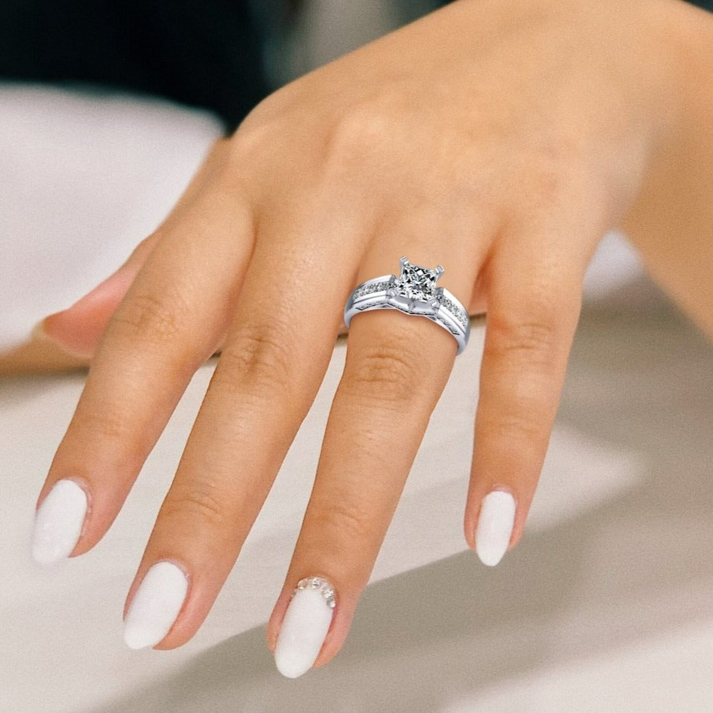 0.80-1.95 CT Round & Princess Cut Diamonds - Engagement Ring - Primestyle.com